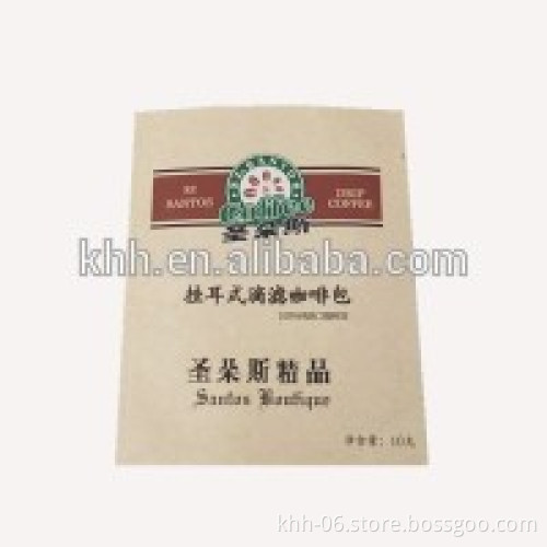 Food Grade Three Side Seal Craft Paper Coffee Bag